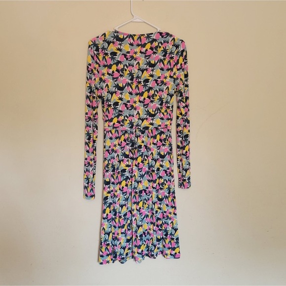 Boden US 6 Layla Abstract Palm Print Surplice Jersey Dress J0740 - Picture 4 of 6